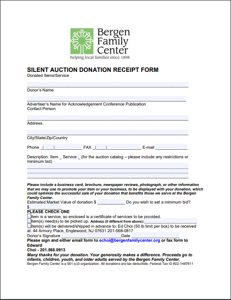 donation receipt template 12