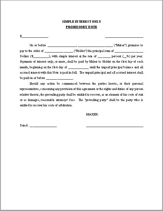 promissory note template 19