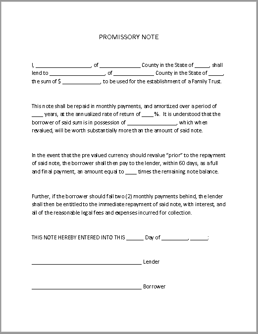 promissory note template 26