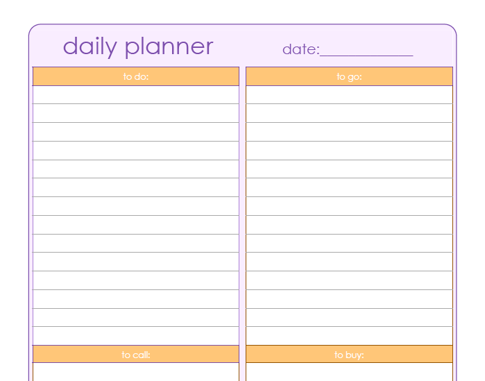 daily planner template 17