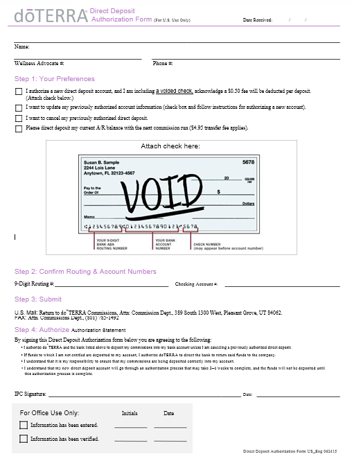 Direct Deposit Authorization Form 18