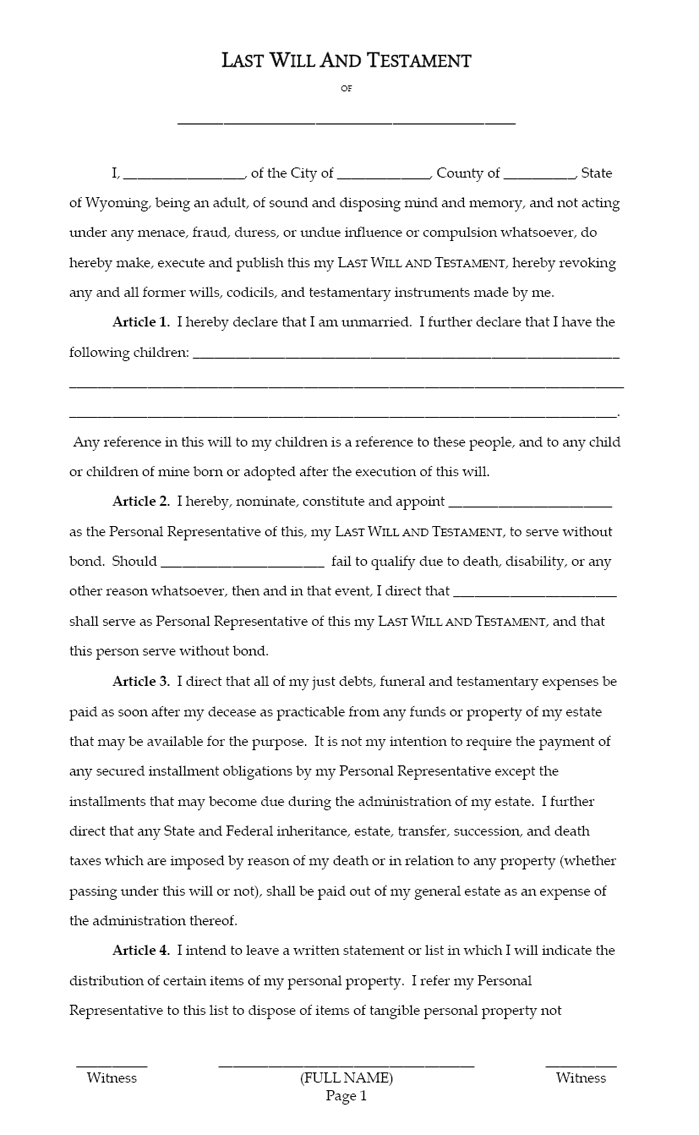 Last will and Testament template 08