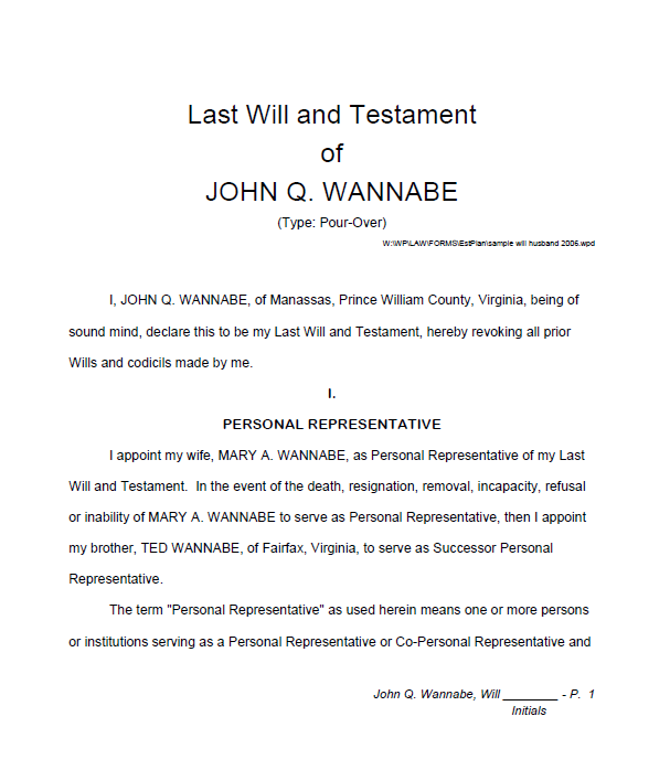 Last will and Testament template 09