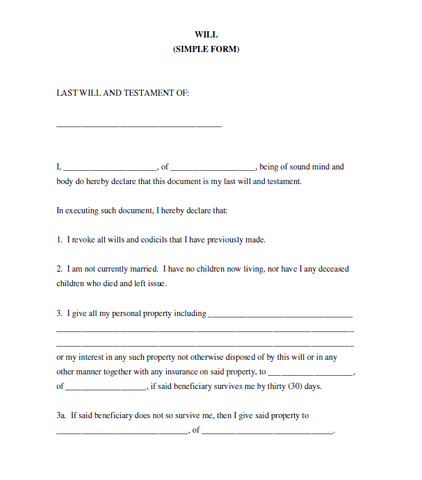 Last will and Testament template 10