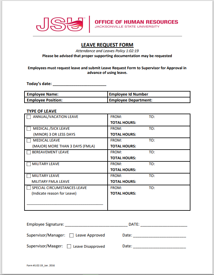 time off request form template 33