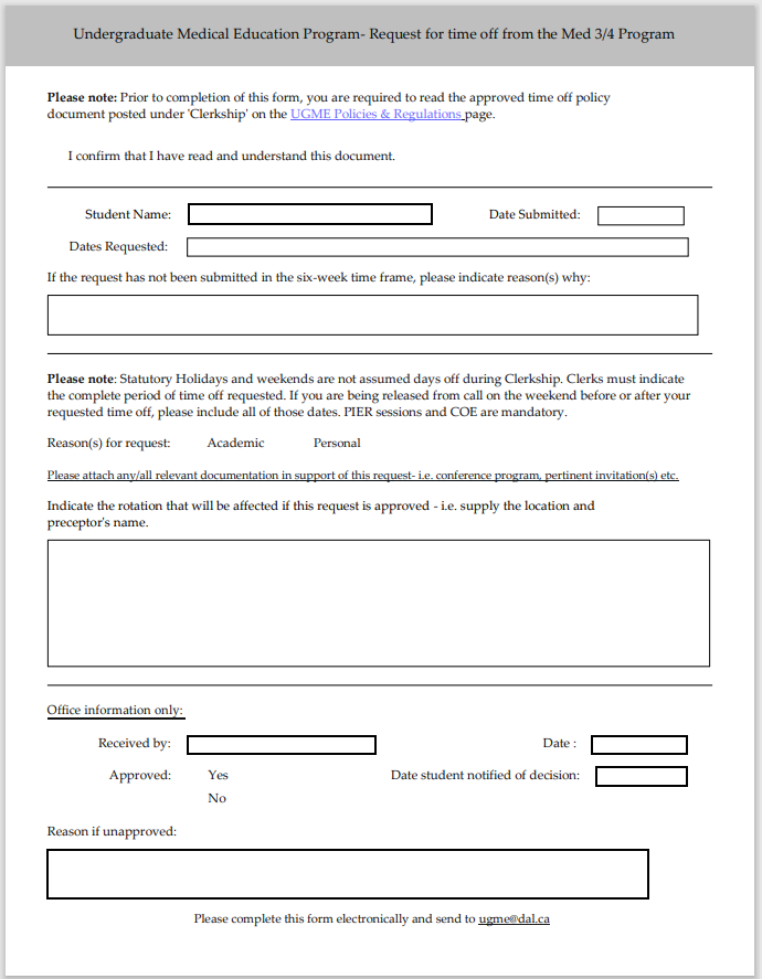 time off request form template 35