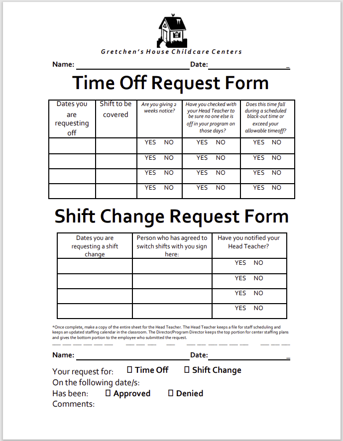 time off request form template 37