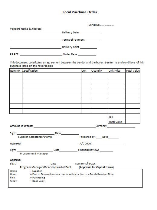 Purchase Order Template 16