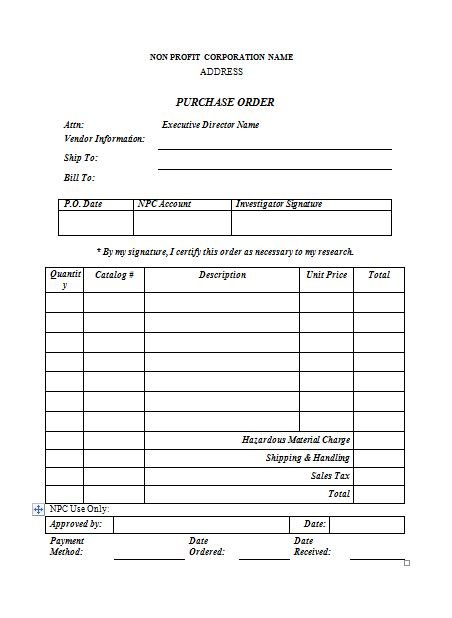Purchase Order Template 17
