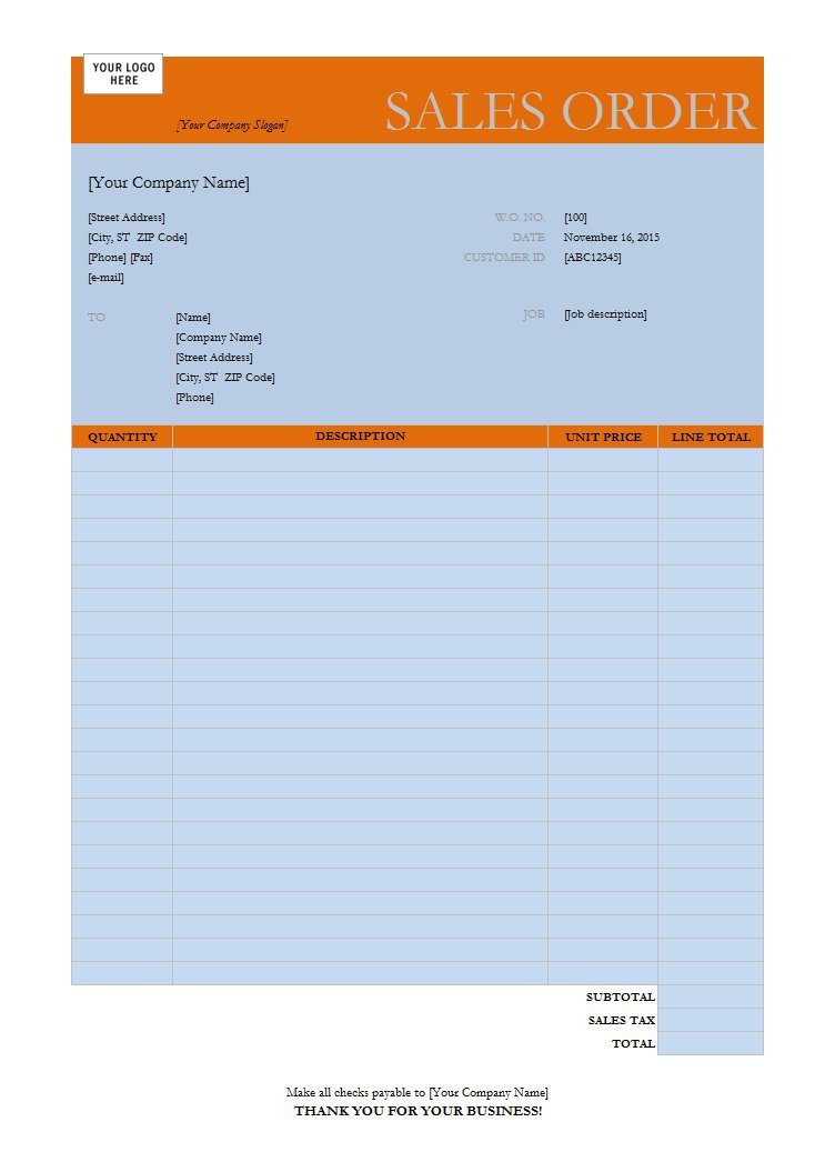 Purchase Order Template 20