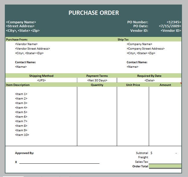 Purchase Order Template 24