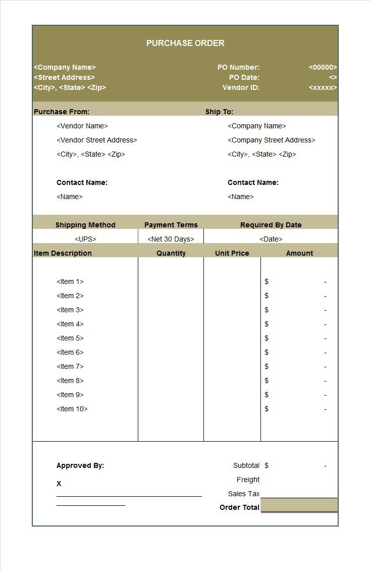 Purchase Order Template 27
