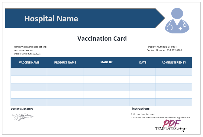 free printable vaccine card