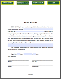 Mutual Releases Agreement Template