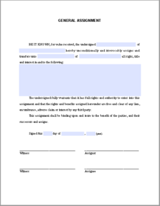 General Assignment Agreement