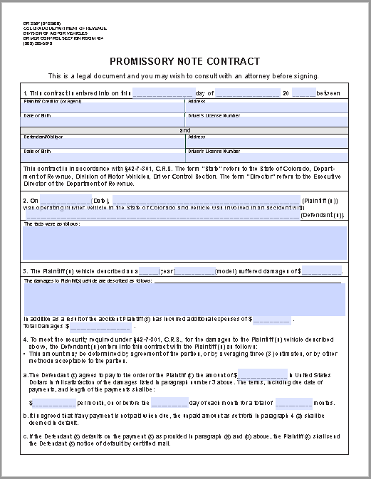 promissory note template 07