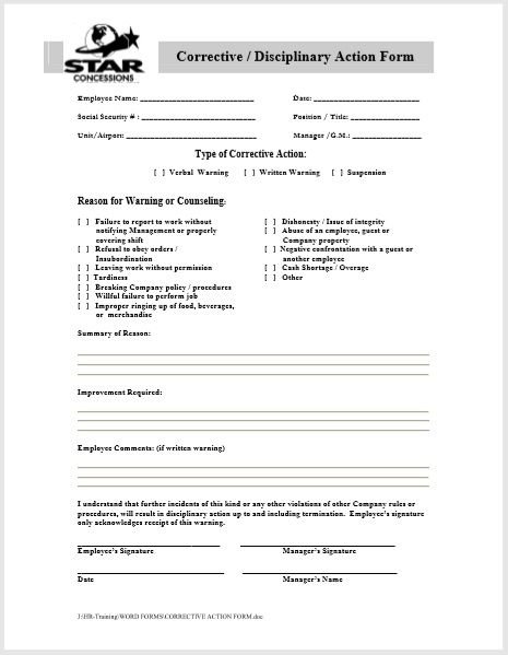 employee write up form 01