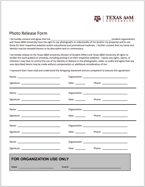 photo release form 12